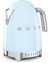 Vattenkokare 50's Style, reglerbar, blank, pastellblå