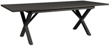 Matbord Hillmond, förlängningsbart, 160/220 cm, svart