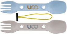 UCO Utility Spork 2Pk With Cord Stone Blue / Sand