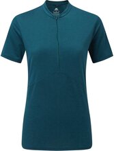 Mountain Equipment Nava SS Zip Tee Women Majolica Blue