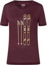 Super.natural Skiing Tee Women Wine Tasting/Gold