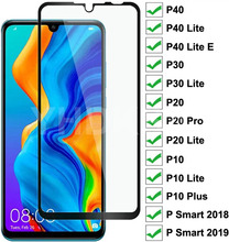 9D Schutz Glas Für Huawei P20 Pro P10 Lite Plus Screen Protector Glas P30 P40 Lite E P Smart 2019