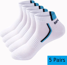10Pieces=5Pair/lot Summer Cotton Man Short Socks Fashion Breathable Boat Socks Comfortable Casual Socks Male White Hot Sale