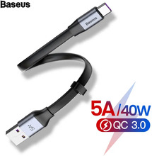 Baseus USB C Kabel USB Für Typ C 40W 5A 23cm Kabel Für Huawei P30 P20 Mate 30 20 Pro Schnelle Ladung