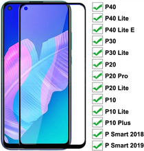 9D Schutz Glas auf Für Huawei P20 Pro P10 Plus P30 P40 Lite E P Smart 2019 Gehärtetem Screen