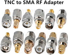 JXRF connector 2pcs RF coaxial coax adapter TNC Male Female Jack to SMA Male Plug Straight RP TNC connector to RP SMA Connector