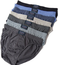 100% Cotton Briefs Mens Comfortable Underpants Man Underwear M/L/XL/2XL/3XL/4XL/5XL 5pcs/Lot Free & Drop Shipping