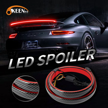 OKEEN 120cm 130cm Carbon Fiber Led Spoiler Lichter Universal Auto Fahren Bremse Blinker Hinten