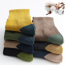 2021 New Japanese Harajuku Socks Winter Warm Men's Socks Thicke Terry Breathable High Quality Casual Business Socks Cotton Male