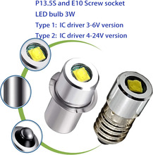 LED P 13,5 S E10 3W 3V 4,5 V 6V 4-12V 18V 24V LED Lampe Birne Taschenlampe Ersatz Lampe Taschenlampe