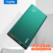TOPK I1006P Power Bank 10000mAh Tragbare Ladegerät LED Externe Batterie Power PD Zwei-weg Schnelle