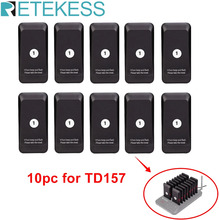 Retekess 10Pcs Coaster Pager Receivers For TD157 Restaurant Pager Wireless Calling System For Coffee Church Clinic Beauty Salon