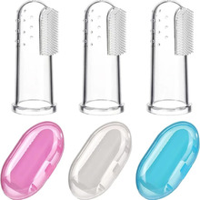 3pcs/set Finger Toothbrush for Children Baby Food Grade Silicone Infant Teething Training Toothbrush Dental Clean Brush