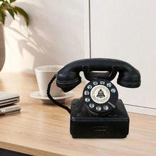 Vintage Rotary Telephone Statue Corded Phone Creative Phone Model Old Fashion Landline Telephone Model for Hotel Ornament