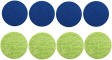 8Pcs Replacement Pad for Cordless Electric Mop Sweeper Wireless Electric Mop Scrubber Pad, Blue+Green