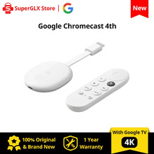 Original New Google Chromecast 4th with Google TV with 4K Android 10 Netflix Certified Dolby Vision Smart TV Box Up to 4K HDR