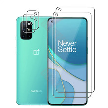 (2+2) For OnePlus 8T Plus / 8T 5G (2pcs) Camera Lens Film & (2pcs) Protective Phone Screen Protector Tempered Glass Guard