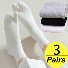 1/3 Pairs Japanese Style Tabi Toe Socks for Men Women Summer Fiber Two Finger Socks Kimono Flip Flop Sandal Split Tabi Toe Sock