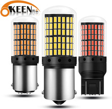 OKEEN 1156 BA15S P21W BAU15S PY21W LED T20 7443 W21W P21/5W 1157 BAY15D led-lampen 144smd CanBus