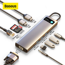 Baseus USB C HUB zu HDMI-kompatibel VGA USB 3 0 Adapter 9/11 in 1 USB Typ C HUB Dock für MacBook Pro
