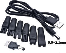 6 PCS/7 PCS /8 PCS Power Cord 5V Replacement Charger USB Adapter Suitable for All Kinds of Electric Hair Clippers