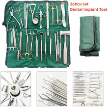 26Pcs/set Dental Implant Tools Kit Dental Tools Oral Surgery Tools Instrument Set Dental Implant Basic Kit Dentist Surgical Tool