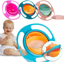 360 Degree Rotation Gyro Bowl Spill Resistant Baby Feeding Dishes for Toddler Food Training Children Rotary Balance Gyro Bowls