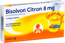 Bisolvon Citron löslig tablett 8 mg 16 st