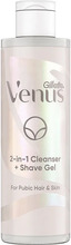 Venus Satin Care 2-i-1 Cleanser & Rakgel för Intimområdet 190 ml