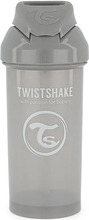 Twistshake Straw Cup 360 ml 6+ mån Pastell Grå