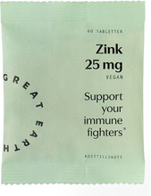 Great Earth Zink 25 mg Refill 60 Tabletter