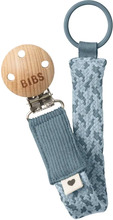 BIBS Pacifier Braid Napphållare Petrol/Baby Blue