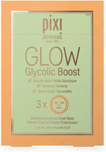 Pixi Glow Glycolic Boost Sheet Mask 3-pack