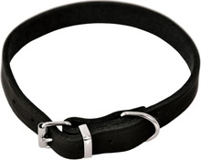 Dogman Halsband Läder Svart 14 mm x 35 cm