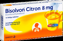 Bisolvon Citron löslig tablett 8 mg 16 st