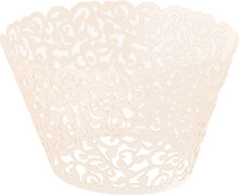 Cupcake Wrapper Elfenben Lace - 12-pack