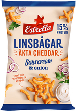 Estrella Linsbågar Cheddar, Sourcream & Onion - 125 gram