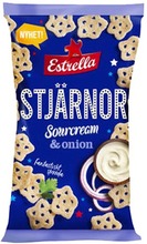 Estrella Stjärnor Sourcream & Onion - 85 gram