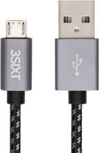 3sixT USB-A 2.0 till Micro USB Nylon Ladekabel - 1 m