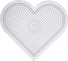 Creotime Transparent Hjärta Pärlplatta - 15x18cm