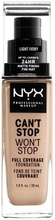 NYX Can t Stop Won t Stop Foundation - Light Ivory