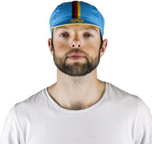 Atlet Belgia Sykkelcaps Blå/Gul, One size, Laget i Italia