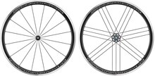 Campagnolo Scirocco C17 Hjulsett Sort, Clincher, Shim 10/11-Delt, 1654 g