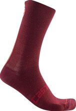 Castelli Racing Stripe18 Merino Strumpor Bordeaux, Str. XXL