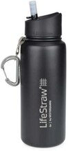 LifeStraw Go Flaske m/Vannfilter Black, Stainless Steel, 650 ml
