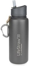 LifeStraw Go Flaske m/Vannfilter Grey, Stainless Steel, 650 ml