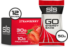 SiS GO Energy Bake Energibar Ask Strawberry, 12 x 50 g