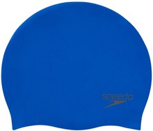 Speedo Plain Moulded Silicone badehette Blue, One Size