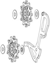 SRAM GX/Force1/Rival1 Cage og Trinsehjul Type 2, Long cage