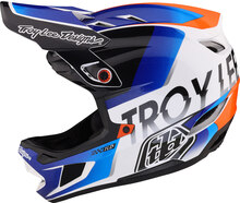 Troy Lee Designs D4 Comp MIPS Hjelm White Blue, Str. L